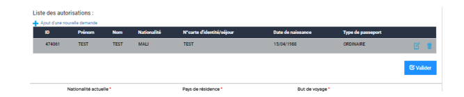 Page de validation et confirmation sur acces-maroc.ma indiquant que la demande d’AEVM a été correctement soumise.