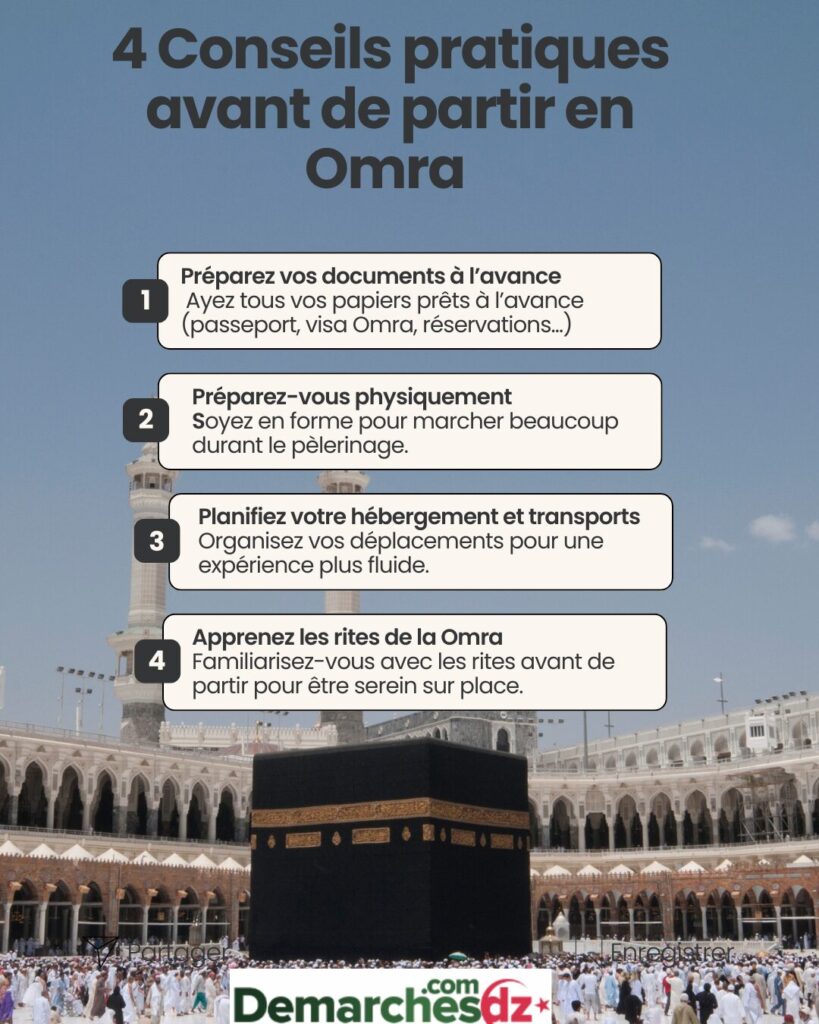 4 conseils pratiques avant de partir en Omra pour une expérience sereine.