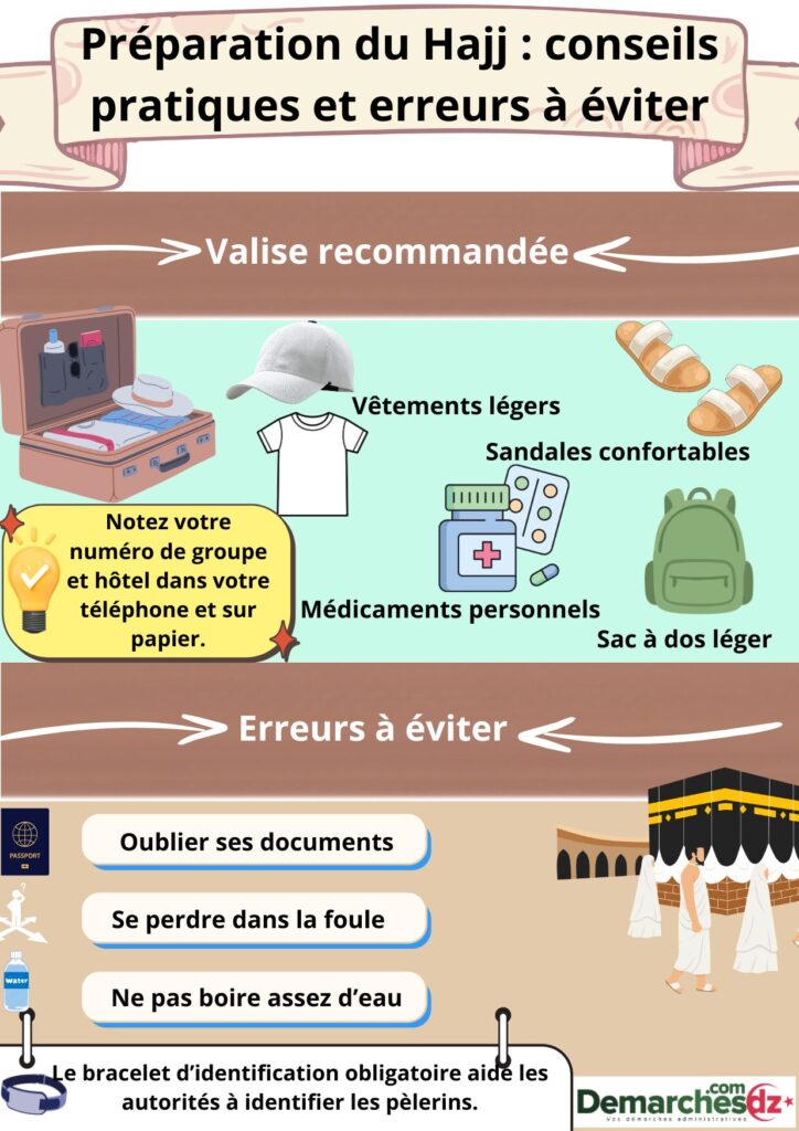 Préparation du Hajj : valise, conseils pratiques et erreurs à éviter pour un pèlerinage serein.